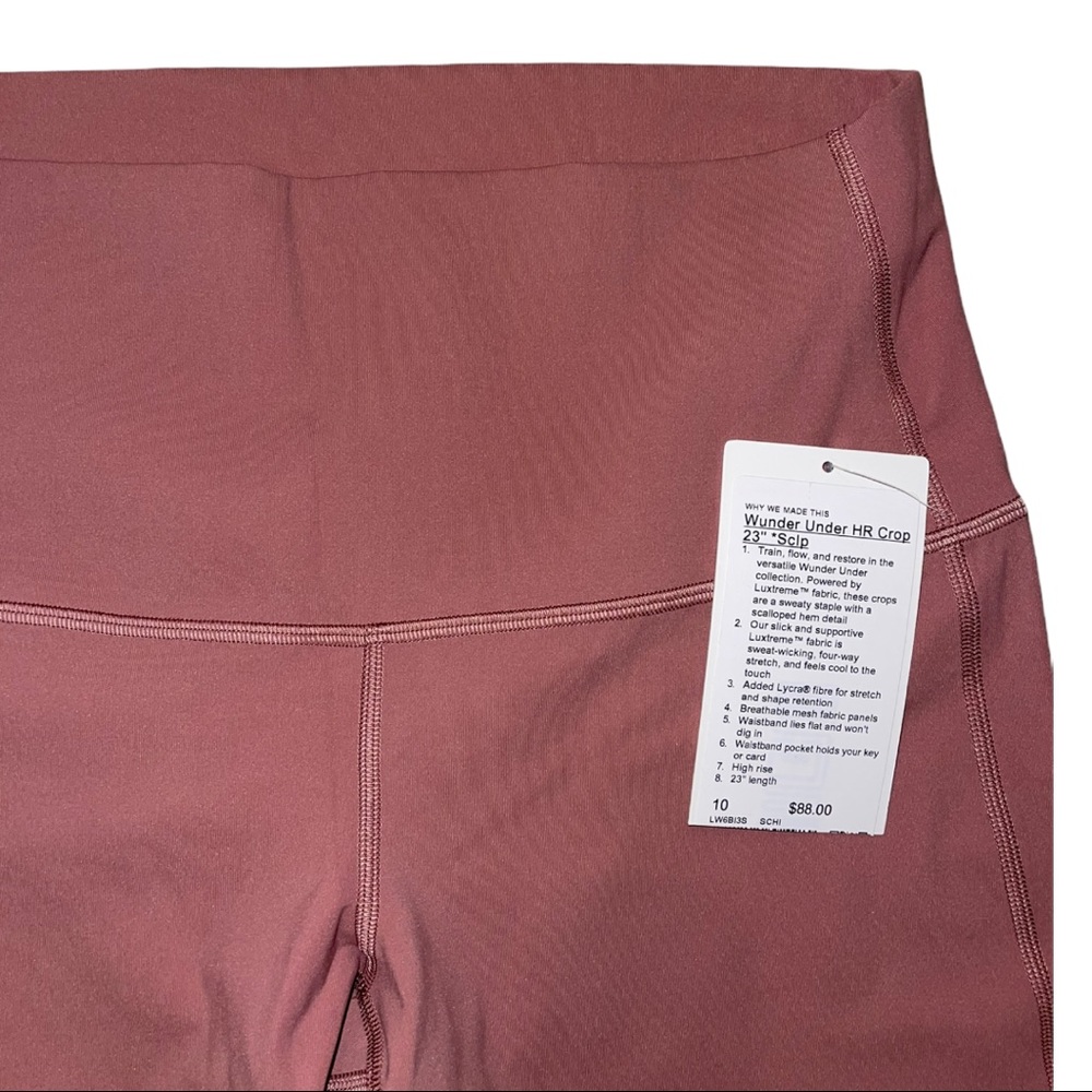 NWT Lululemon Wunder Under High Rise Crop 23" Sclp - Picture 9 of 12
